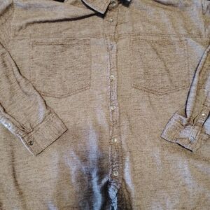 aerie Heather Tan Button-Up Women's Shirt